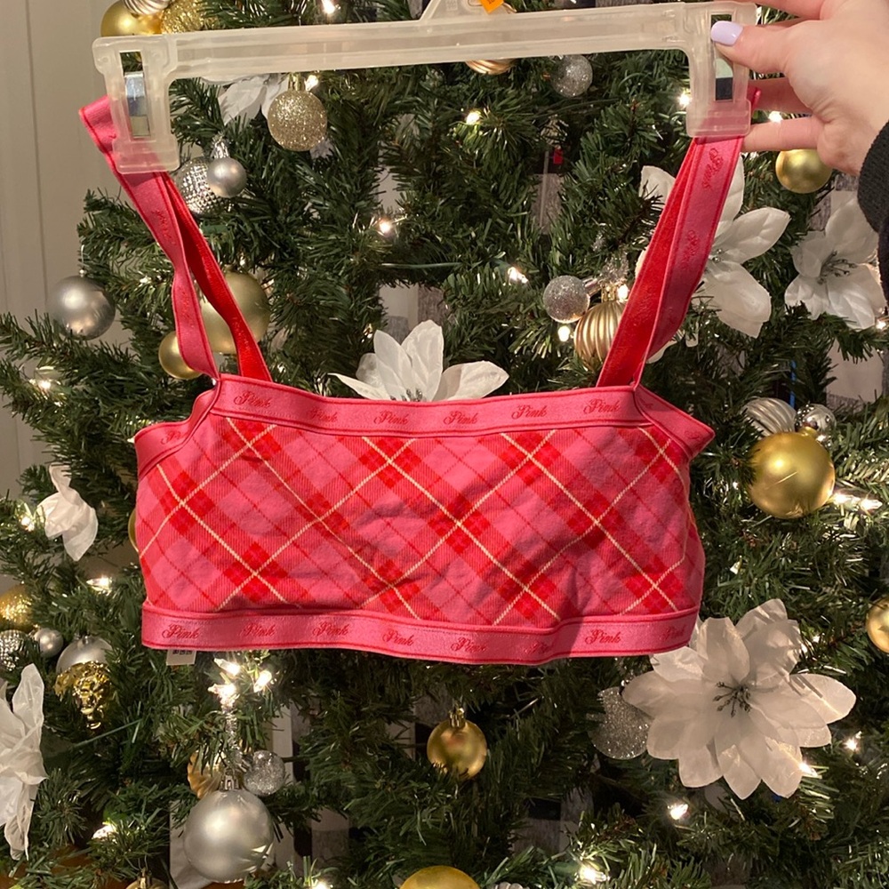 Victoria’s Secret Pink and Red Plaid Bralette